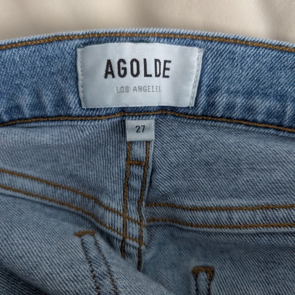 AGOLDE Nico High Rise Slim Fit Jeans, Embark wash, Women's Size 27 - Picture 6 of 12